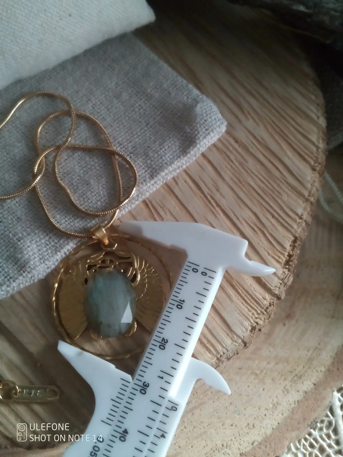 Collier pendentif scarabée pierre naturelle de labradorite – photo 2